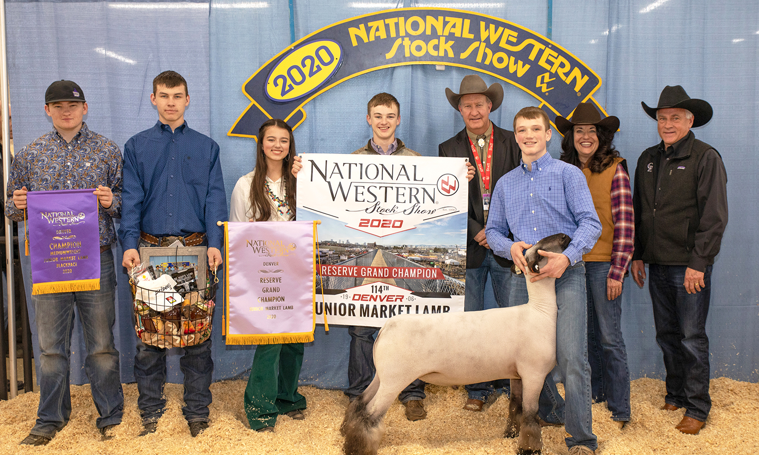 2020 Reserve Grand Champion Lamb winner: Blake Skidgel, and buyer: Denver Metro Chamber of Commerce