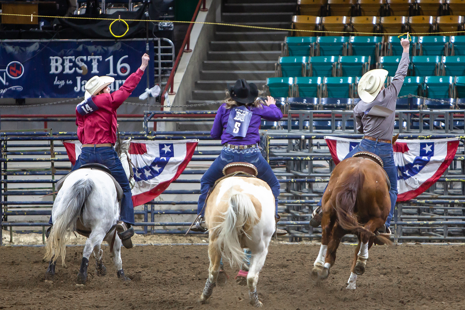 Auction of Junior Livestock Champions, female steer exhibitor is interview on the auction block by Kathy Sabine of 9News