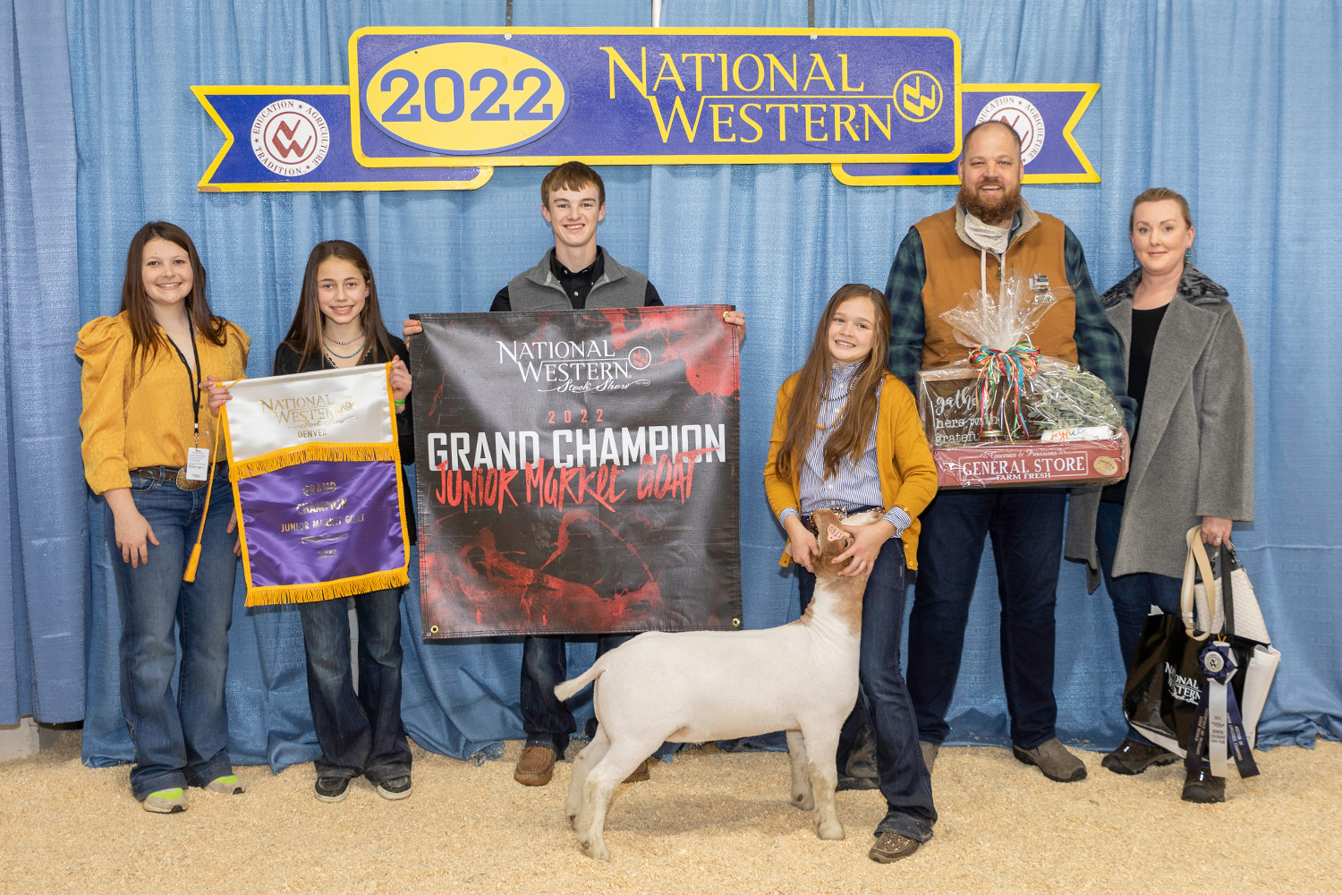 2022 Grand Champion Goat winner: Cody Sells, and Buyer: Babson Farms