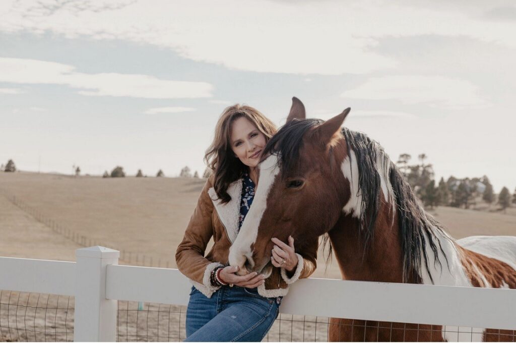 Kathy Sabin and her horse Maverick